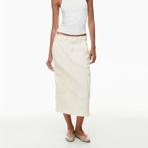 Aritzia Cream Cargo Skirt